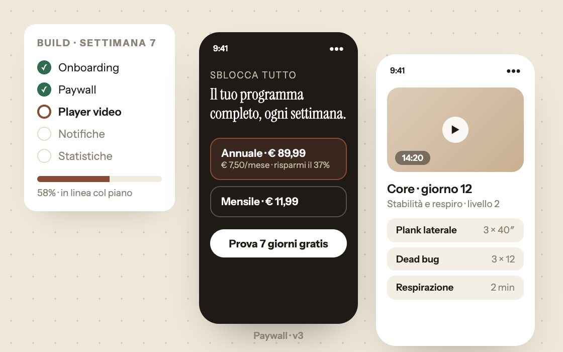 Design screens or an app build